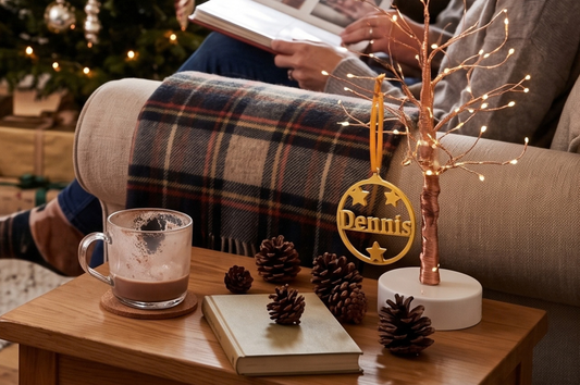 Gepersonaliseerde Kerstbal Met Naam Goud
