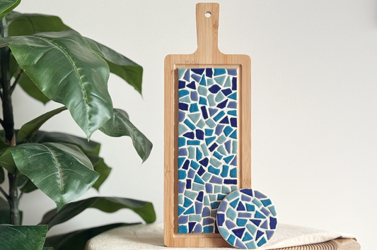 DIY Mosaic Combo Kit – Serving Board & Coasters Craft Set