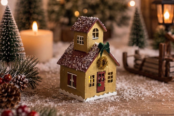 Kit de bricolage Maison de Noël en bois - Modèle 2