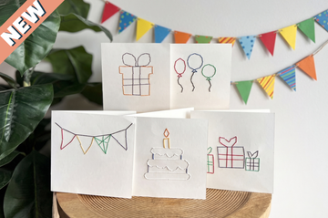 DIY Pakket Borduurkaarten - Verjaardag