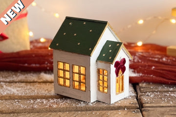 Craft Kit Wooden Christmas House Model 6