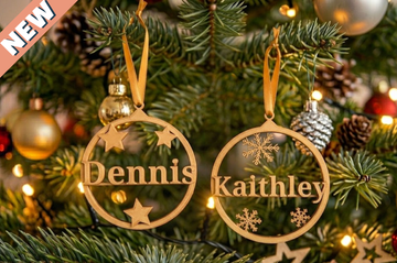 Gepersonaliseerde Kerstbal Met Naam Goud
