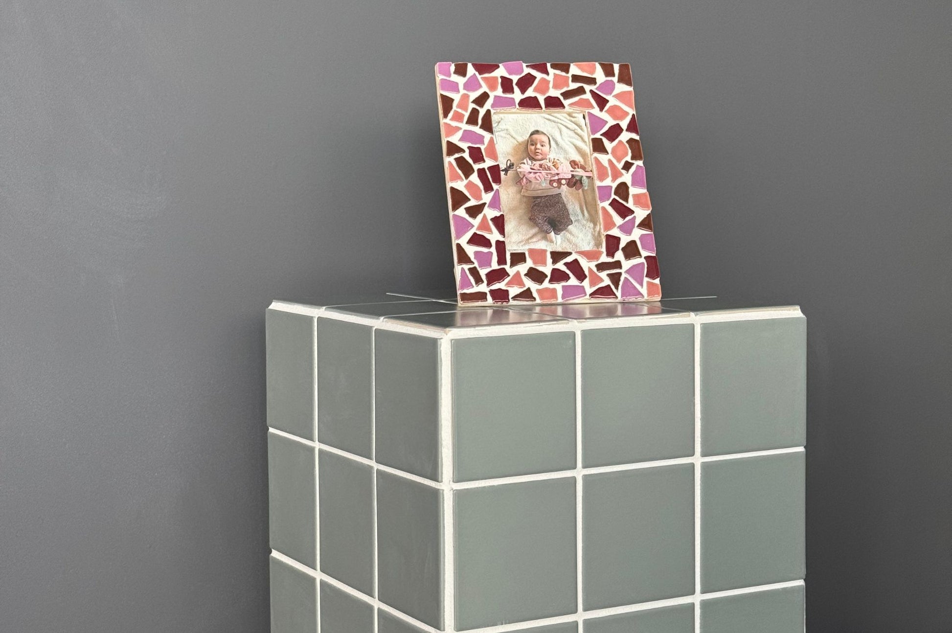 diy pakket mozaiek bijzettafel van dichtbij