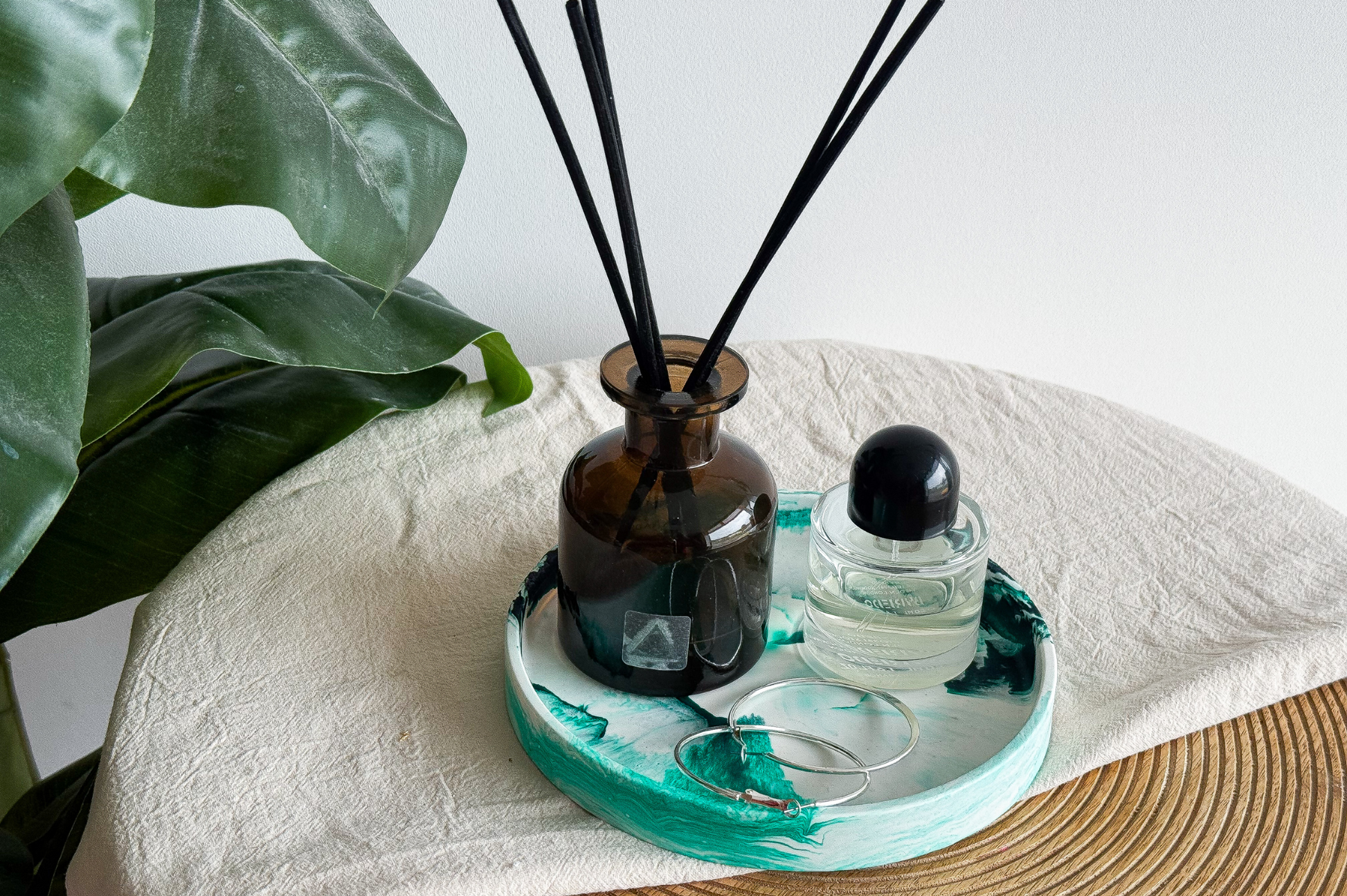 Giethars dienblad groen interieur