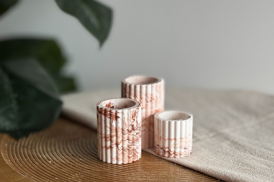 diy pakket giethars kaarsenhouder set terracotta