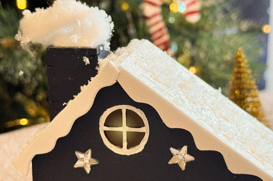 DIY Kit Wooden Christmas House Blue