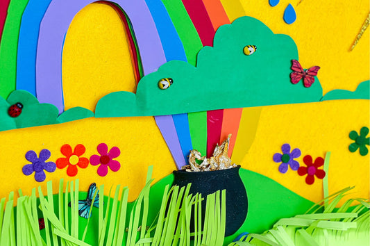 Knutselbox met goudvlokken