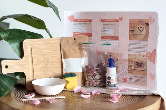 DIY Kit Mini Mosaic Serving Board with Heart