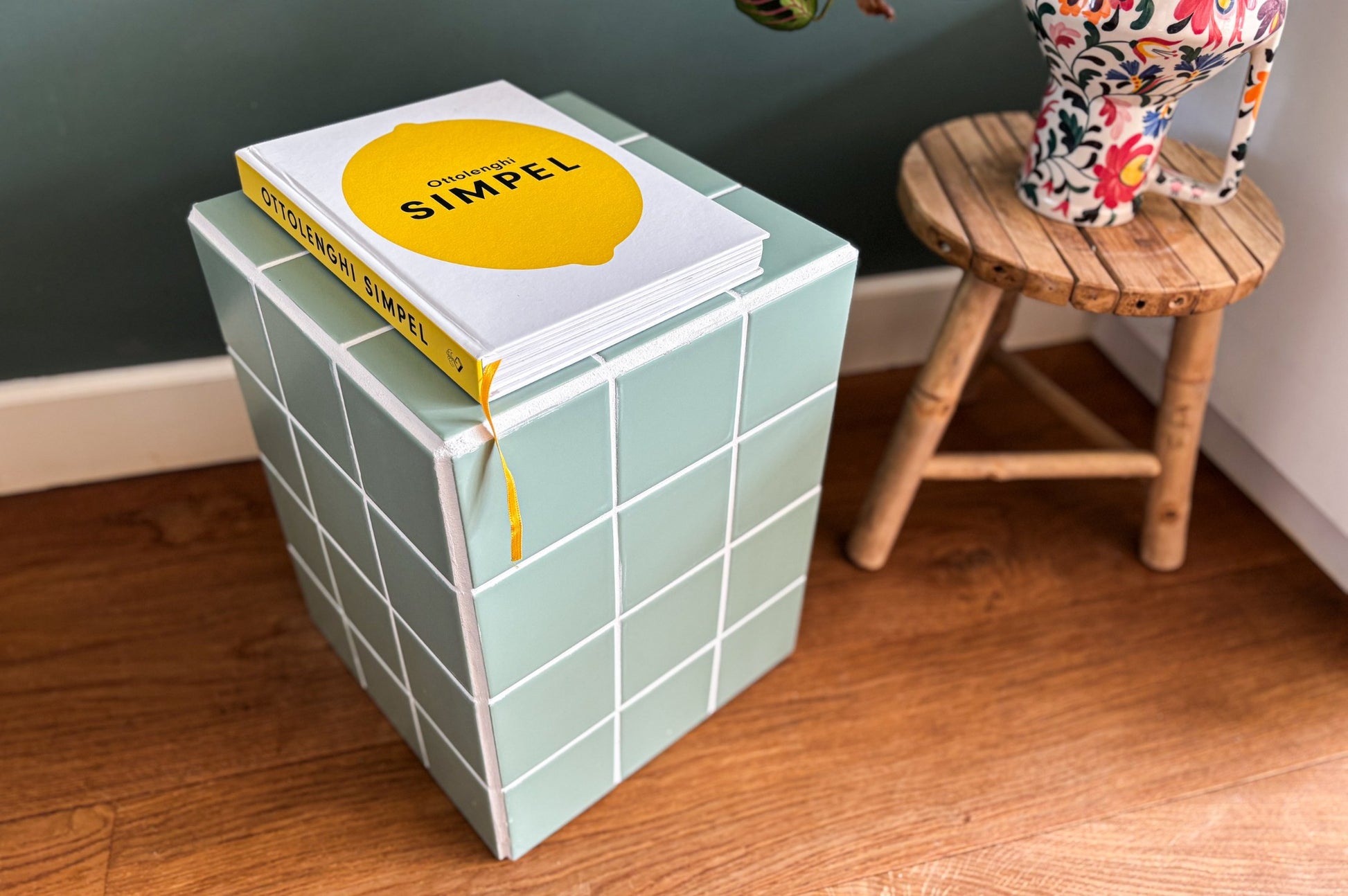 Mozaiek bijzettafel licht groen