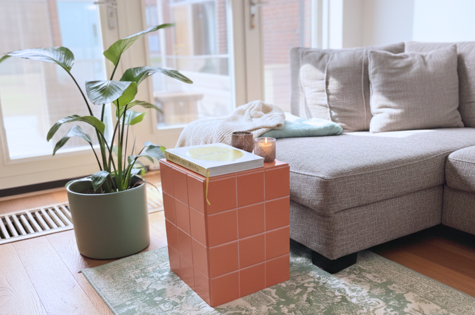 Mozaiek bijzettafel terra