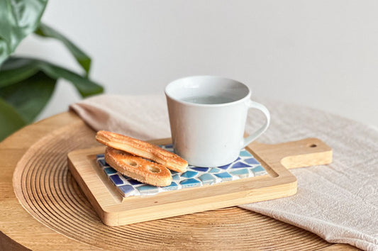 Mozaiek borrelplank mini met koffie