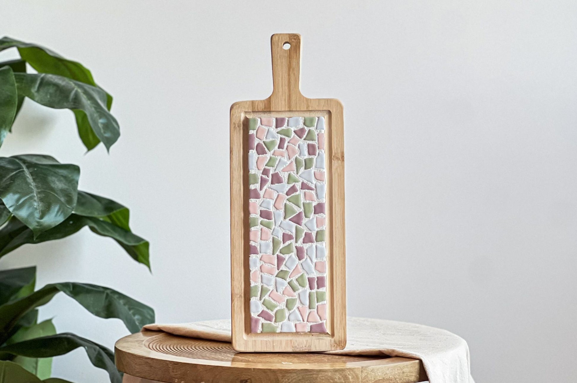 Mozaiek borrelplank pastel