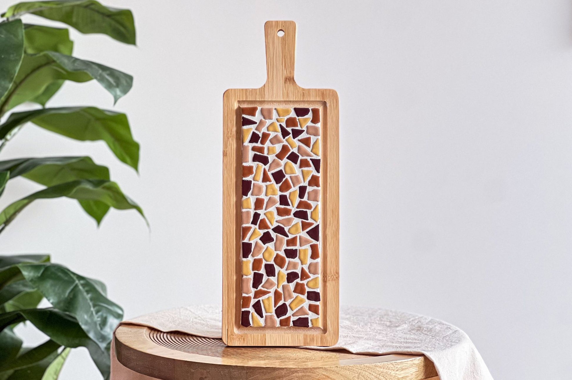 Mozaiek borrelplank zand