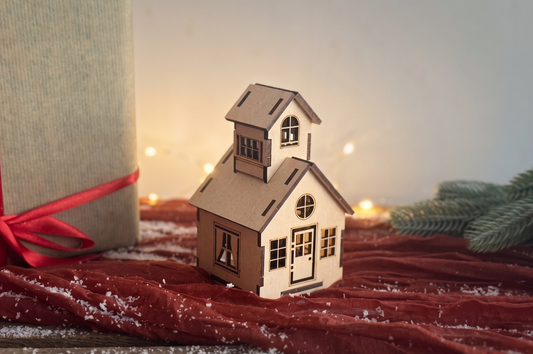 DIY Wooden Christmas House Craft Kit Model 2