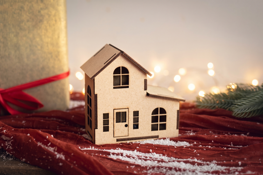 Craft Kit Wooden Christmas House Model 1
