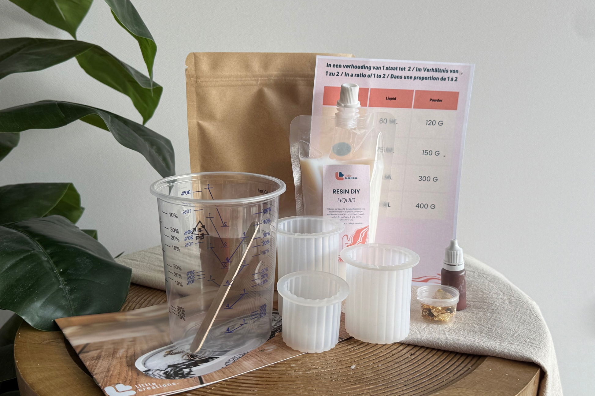 inhoud diy pakket giethars kaarsenhouder