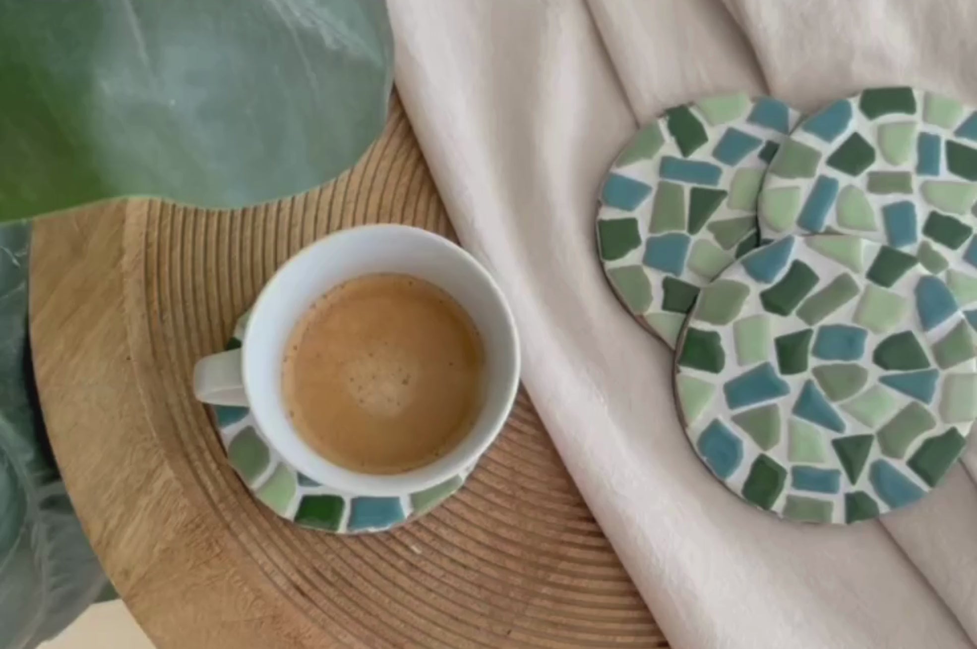 Mozaïek onderzetters diy tutorial